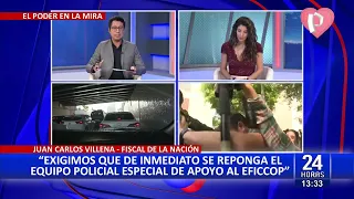 Fiscal de la Nación exige reposición inmediata del equipo policial que apoyaba al Eficcop