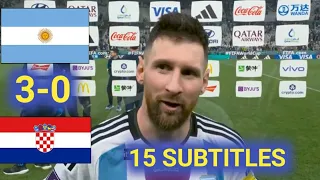 Full, Lionel Messi post match interview after semifinal Argentina vs Croatia world cup