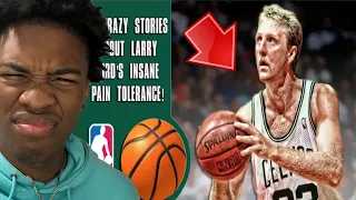 YOUNG NBA FAN REACTS To 4 Crazy stories that prove Larry Bird is the toughest player in NBA history