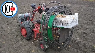Made a POTATO Harvester for a motor-block! TESTING !!!