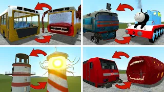 EVERYTHING TURNED INTO MONSTERS: LIGHTHOUSE MONSTER, TRAIN EATER, CAR EATER, BUS EATER, SCARY THOMAS