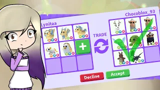 RETO: TRADEAMOS SOLO MASCOTAS DORADAS EN ADOPT ME ROBLOX