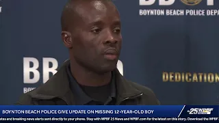 LIVE: Boynton Beach police giving update on missing 12-year-old boy