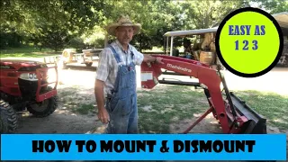 How to Dismount and Mount a Front End Loader on a Mahindra Tractor / Remove Front End Loader EASY