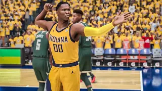 Milwaukee Bucks vs Indiana Pacers Game 6 Round 1 NBA Playoffs NBA 2K24 Gameplay