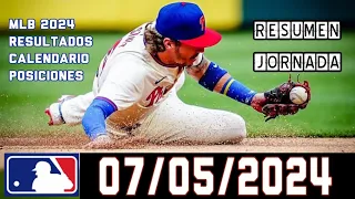 MLB - Noticias Resultados Posiciones Estadísticas Calendario 07 Mayo 2024 ⚾Béisbol Grandes Ligas