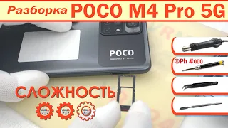 Как разобрать Xiaomi POCO M4 Pro 5G 21091116AG Разборка в деталях