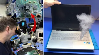 Сгорел ПРЯМО на РУКАХ у МАСТЕРА ПРОИЗВОДИТЕЛЬНЫЙ ноутбук ASUS N550JV ! Что произошло?