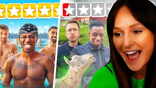 Freya Reacts to SIDEMEN 7 STAR VS 1 STAR HOTEL (KSI EDITION)