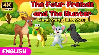 THE FOUR FRIENDS AND THE HUNTER | Learning Story for Kids | Bedtime Story for Kids | Learn English