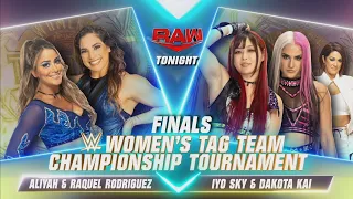 Raquel Rodríguez & Aliyah Vs Iyo Sky & Kai - Final Torneo Titulos en Parejas -Raw 29/08/2022 Español