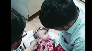 Cute Baby #Ear Piercing #Father & Daughter #OMG🤭🥰