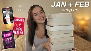 january + february reading wrap up | 20 books