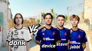 donk vs device+jabbi+stavn (Dust2) | FACEIT Ranked | May 6, 2024 #cs2 #pov