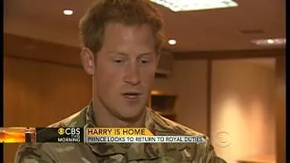 Prince Harry returns from Afghanistan deployment