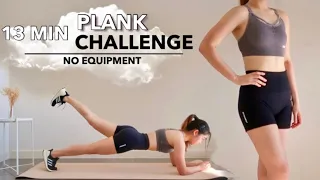 13 MIN PLANK CHALLENGE (Full Body Burn) | No Equipment ~ Jacey Yaw