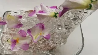 Crystal Diamond Flowers in Clear Slime ASMR