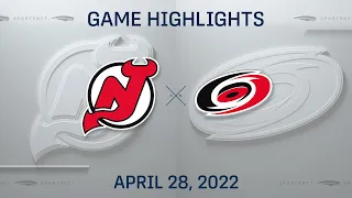 NHL Highlights | Devils vs. Hurricanes - Apr 28, 2022