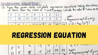 Regression Equation