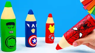 How to make Pencil mod superhero Spider man, Hulk, Captain America and Irronman with clay