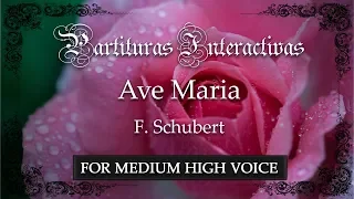 Ave Maria KARAOKE FOR MEDIUM HIGH VOICE - F. Schubert - Original Key: B-Flat Major