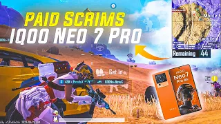 PAID SCRIMS IN IQOO NEO 7 PRO 💫💥 | IQOO NEO 7 PRO PERFORMANCE IN COMPETITIVE | BGMI/PUBG MOBILE