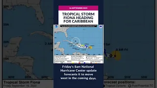 Tropical Storm Fiona heading for the Caribbean