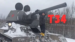 Легендарный танк Т-34. На ходу??