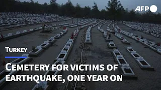 Cemetery for victims of the devastating earthquake, one year on | AFP