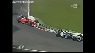 The Dramatic First 5 Laps of the 2002 Italian GP - (Williams vs Ferrari Battle)