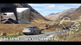 Skyfall! 2007 RS4 B7 4.2 V8 with a Milltek Exhaust Non Resonated driving through Scotland's Glencoe