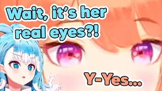 Kobo thought Kiara was using a contact lens when that's her natural eyes【Off Collab】