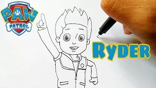 Paw patrol easy drawing Ryder