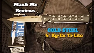 COLD STEEL 4" ZY EX TI LITE REVIEW With Shout Outs and HAPPY NEWYEAR!! UFC 207 picks?