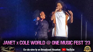 JANET JACKSON Brings J COLE & STEALS DAY 1 of ONE Music Fest 2023, JANET Let's COLE Perform a Song!