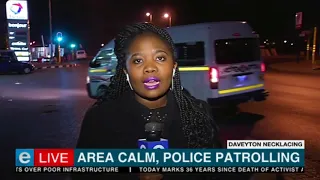 Area calm, police patrolling in Daveyton