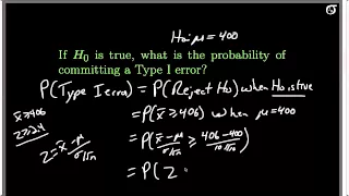 Calculating Power and P(Type II error) (A One-Tailed Z Test Example)