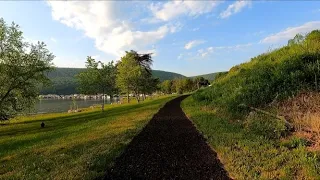 15 Minute Scenic Nature Sound Virtual Bike Ride | Greenside Pathway @ Raystown Lake, Pennsylvania