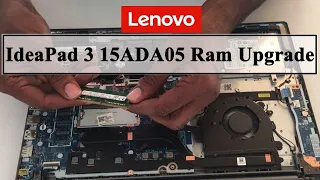 Lenovo IdeaPad 3 15ADA05 Ram Upgrade | Disassembly