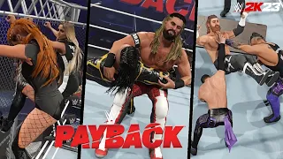 WWE 2K23: Payback 2023 Full Show Prediction Highlights