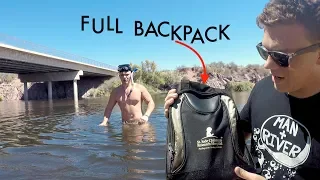 I Found a Full Backpack & iPhone X Submerged Underwater Beneath Bridge