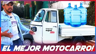 Piaggio Apé | El motocarro ideal para trabajar? | Reparte garrafones fácil, rápido y barato | Reseña