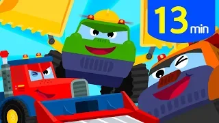 Best Mighty Car Songs 13m♪ | Police Car Tractor + | Tidi Songs for Children ★TidiKids