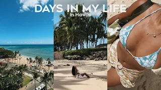 VLOG: flying first class to Oahu Hawaii, hotel room tour, 6AM workout, contrast therapy