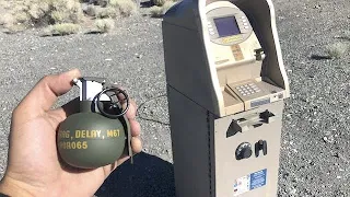 Throwing Grenade inside ATM machine