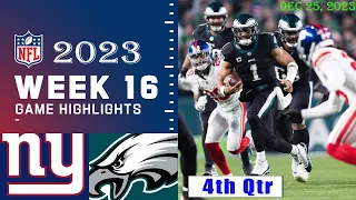 New York Giants vs Philadelphia Eagles FINAL Week 16 FULL GAME 12/25/23 | NFL Highlights Today