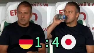 Hansi Flick 's reaction during the Match | Germany vs Japan 1-4