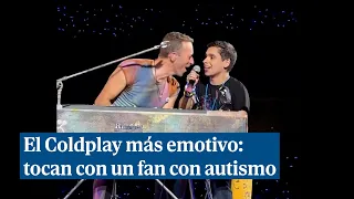 El momento más tierno de Coldplay: suben al escenario a un fan con autismo