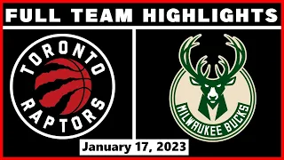 Toronto Raptors vs Milwaukee Bucks - 1/17/2023