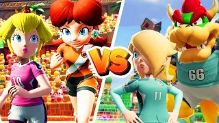 Mario Strikers Battle League - Daisy & Peach Vs Bowser & Rosalina (Hard CPU)